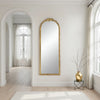 Floor Mirror | 56" | Tall Arched | Antique Floral | Gold