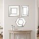 Wall Mirror Set | 18", 14", 11" | Silver Varied Shapes