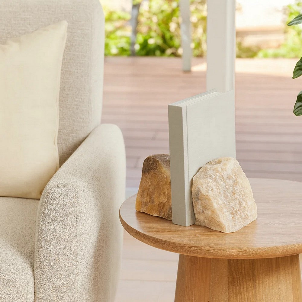 Bookend | 4" | Quartz Geode | Brown Beige