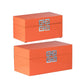 Neo Decorative Boxes | 14", 11" | Geometric Accents | Orange