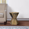 Side Table | 19" | Hourglass Shape | Iron | Patina Gold Finish