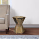 Side Table | 19" | Hourglass Shape | Iron | Patina Gold Finish