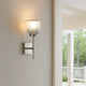 Abi Wall Sconce | 18" | Hand Blown Glass | Metallic Gray | 40W