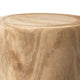 18 Inch Modern Side End Table Round Surface Paulownia Wood Natural BM285726