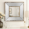 Joe Wall Mirror | 12" Square | 3D Speckled | White Brown Finish