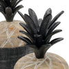 14 12 11 Inch Lidded Jar Pineapple Design Gray Mango Wood Set of 3 By Casagear Home BM285888