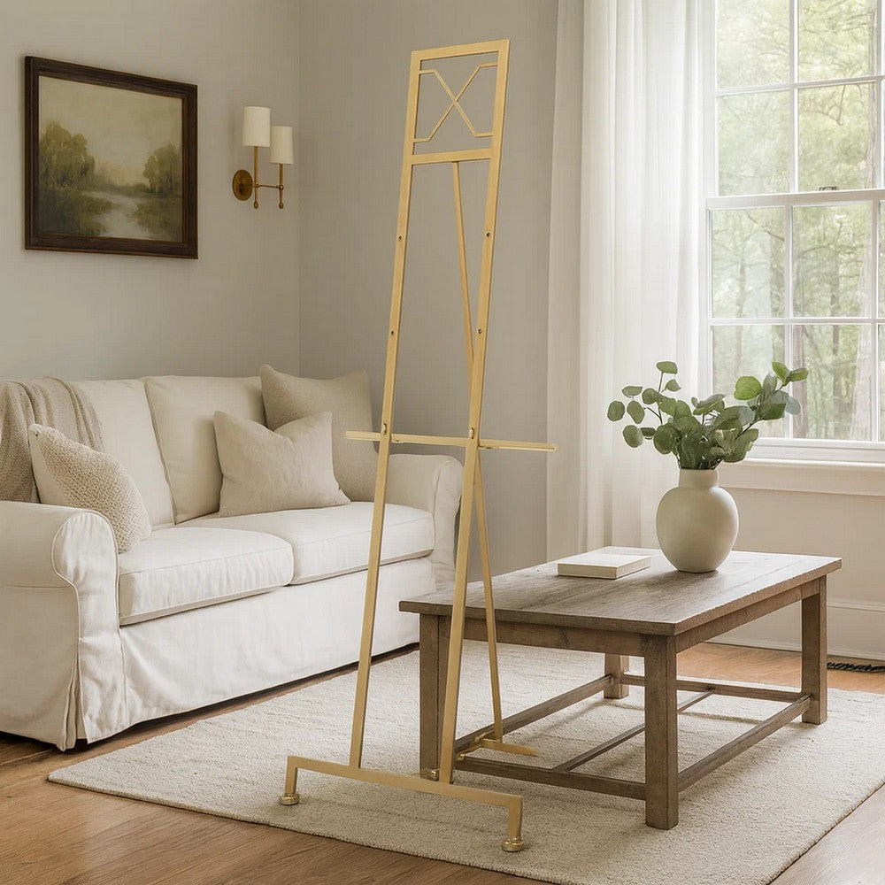Easel Stand | 57" | Gold Iron Frame | Artist Style | Freestanding