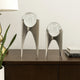 Crystal Orb Set | 13", 10" | Art Deco | Metal Stand