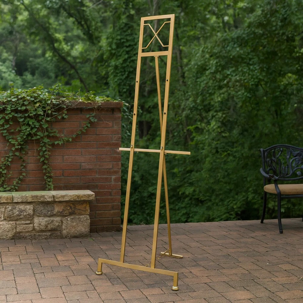 Easel Stand | 70" | Large | Gold Iron Frame | Freestanding