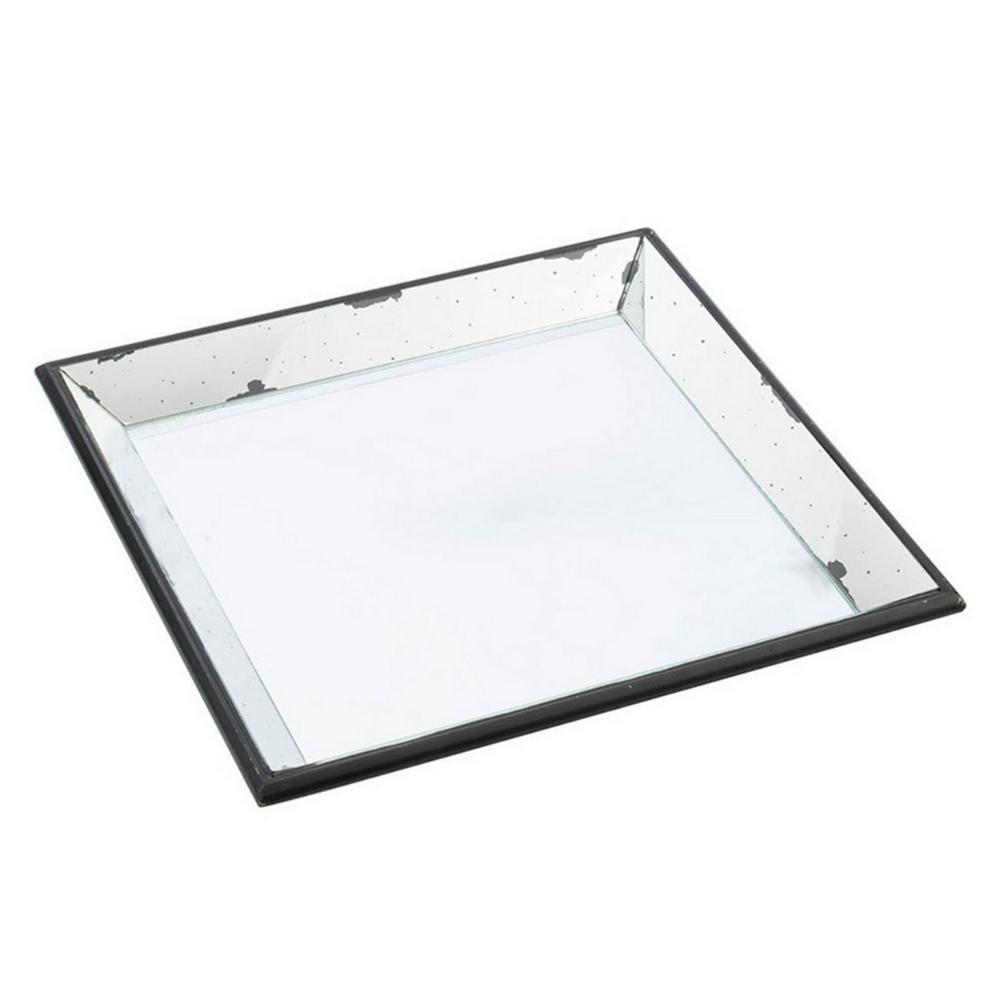 Inez Decorative Tray | 20’’ | Glass | Silver Mirror | Wall Hang BM285935