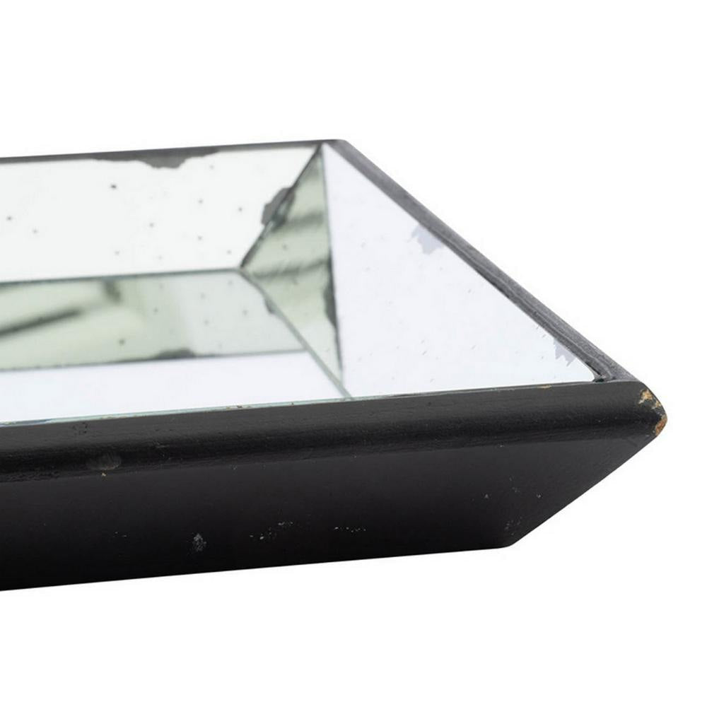 Inez Decorative Tray | 20’’ | Glass | Silver Mirror | Wall Hang BM285935