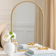 Cod Wall Mirror | 36" | Mounted | Arched Gold Metal Frame