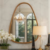 Roe Wall Mirror | 37" | Accent | Curved Pine Wood | Brown