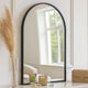 Cod Wall Mirror | 36" | Mounted | Arched Black Metal Frame