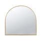 Cod 33 Inch Modern Wall Mirror, Simplistic Arched Gold Metal Frame By Casagear Home