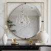 Ani Mirror | 32" | Oval Cutout Design | Gold Metal Frame