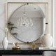 Ani Mirror | 32" | Oval Cutout Design | Gold Metal Frame