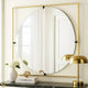 Ani Mirror | 32" | Oval Cutout Design | Gold Metal Frame