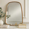 Roe Wall Mirror | 27" | Curved Pine Wood Frame | Brown