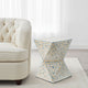 Capiz Stool Table | 20" | Hourglass | Off White Ivory