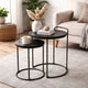 Nesting Tables | 18", 22" | Round | Mango Wood | Black | Set of 2