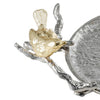 Decorative Tray Set | 14’’ | Perched Birds | Silver Metal BM286142
