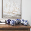 Decorative Orbs | Set of 6 | 3" | Blue White Porcelain