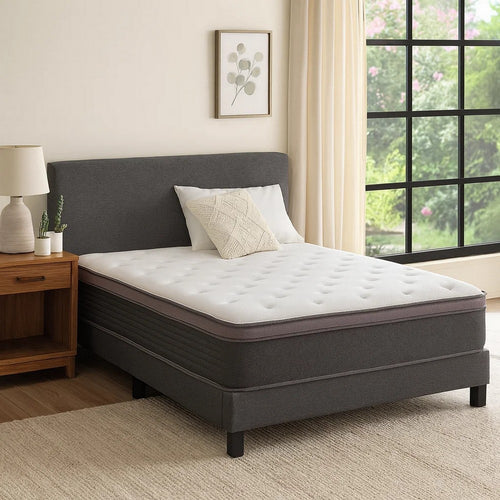 Cari 12 Inch Hybrid Twin Size Mattress, Cool Gel Memory Foam, Pocket Coil