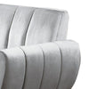 Lynn 2 Piece L Shaped Sectional Sofa Vertical Tufting Velvet Light Gray BM286363