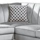 Lynn 2 Piece L Shaped Sectional Sofa Vertical Tufting Velvet Light Gray BM286363