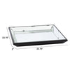 Modern Style Mirrored Surface Square Decorative Tray 24 Inch Black By Casagear Home BM286364