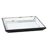 Modern Style Mirrored Surface Square Decorative Tray 24 Inch Black By Casagear Home BM286364