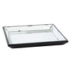 Decorative Tray | 24" Square | Mirrored Surface | Modern | Black