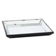 Decorative Tray | 24" Square | Mirrored Surface | Modern | Black