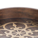Decorative Tray | 18’’ Round | Brass Inlay | Brown Wood Frame BM286369