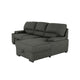 2 Piece Sleeper Sofa Bed Storage and Cup Holders Pillow Top Arms Black BM286384