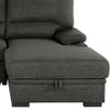 2 Piece Sleeper Sofa Bed Storage and Cup Holders Pillow Top Arms Black BM286384