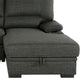 2 Piece Sleeper Sofa Bed Storage and Cup Holders Pillow Top Arms Black BM286384
