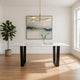 Dining Table | 72" | Marble Top | Iron Legs | White Black