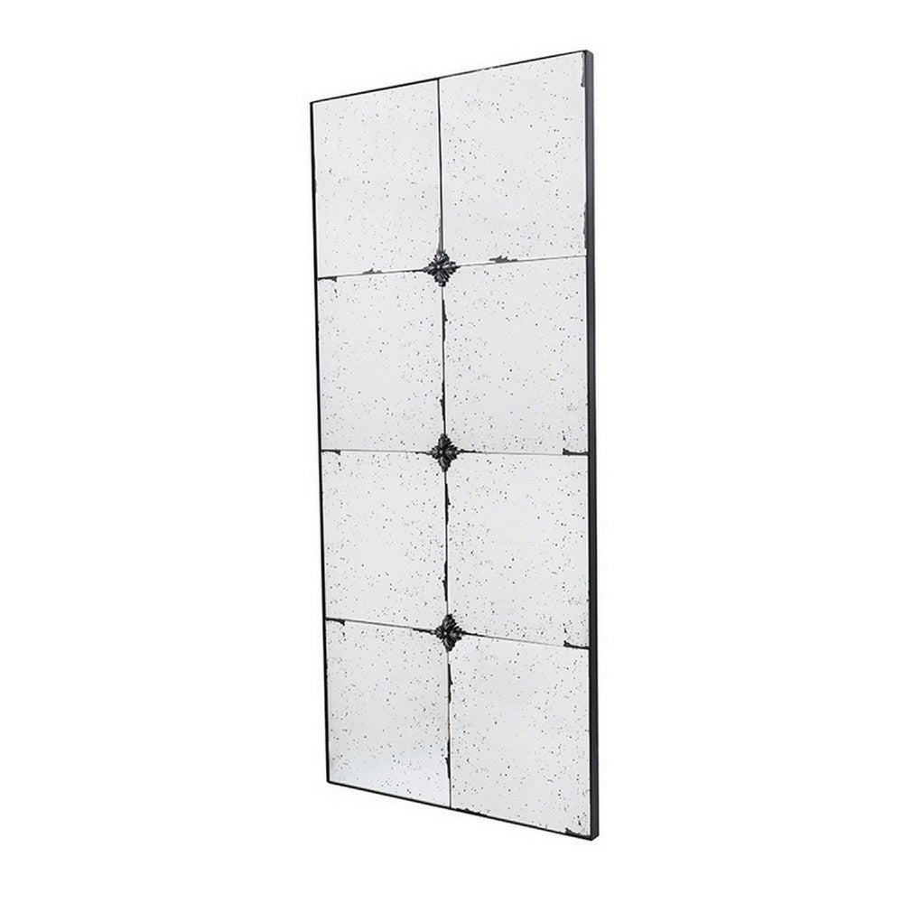 Elk Wall Mirror | 47" | Rectangular | Baroque Metal Frame | Black