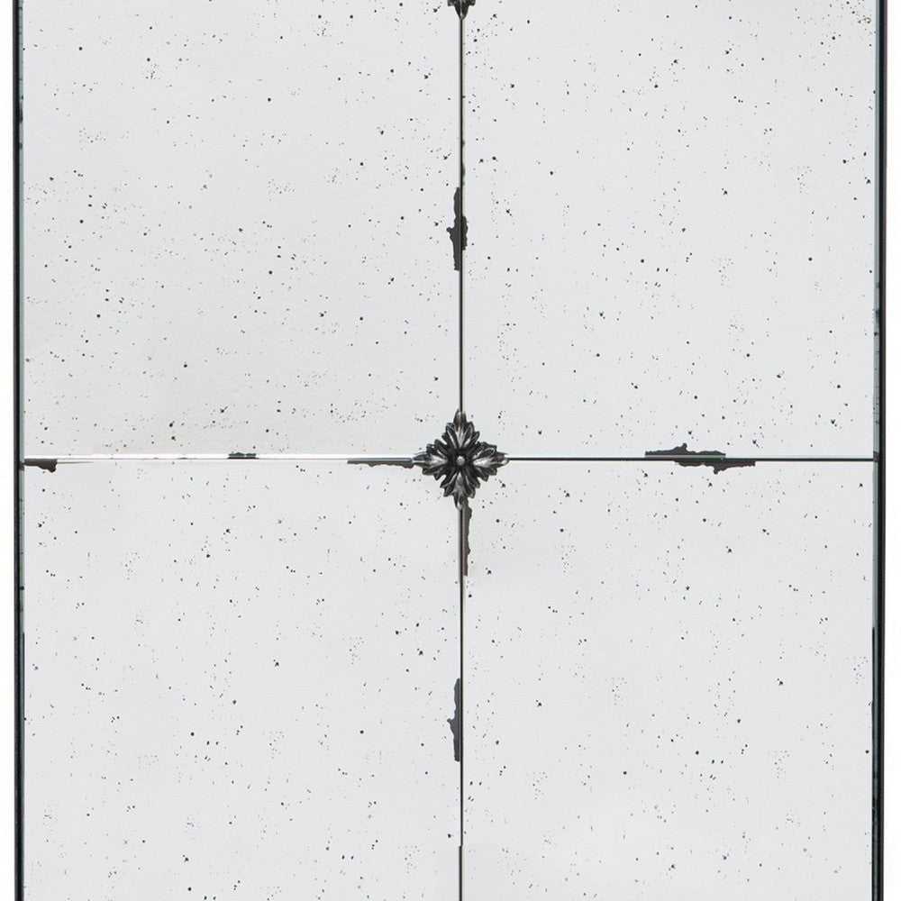 Elk Wall Mirror | 47" | Rectangular | Baroque Metal Frame | Black