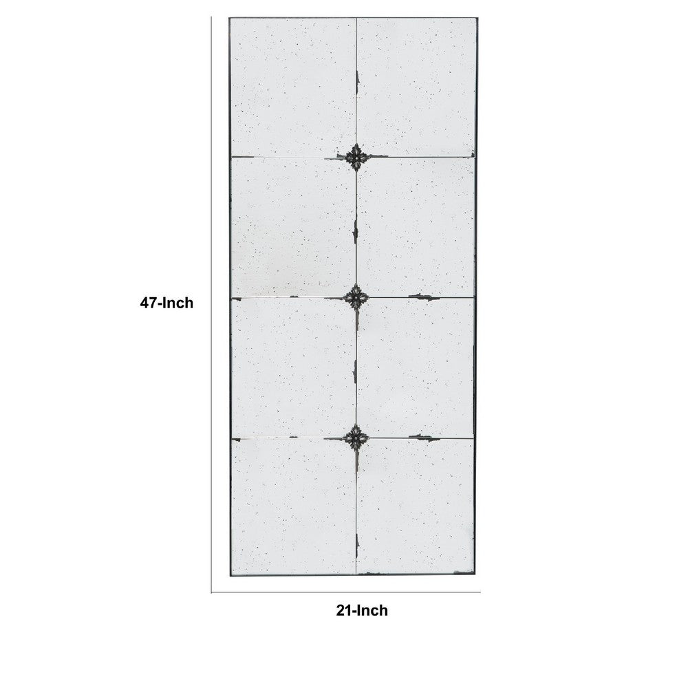 Elk Wall Mirror | 47" | Rectangular | Baroque Metal Frame | Black
