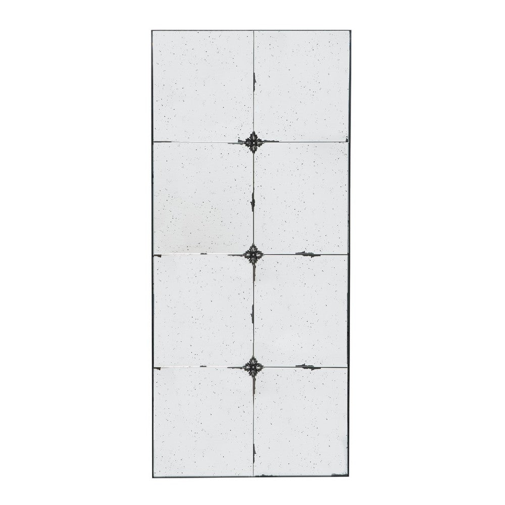 Elk Wall Mirror | 47" | Rectangular | Baroque Metal Frame | Black