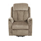 38 Inch Rocker Recliner Gray Fabric Upholstery Coil and Foam Seating By Casagear Home BM286424