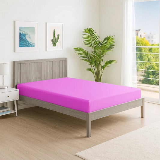Kin 6 Inch Memory Gel Foam Full Size Mattress, Fire Protection Layer, Pink