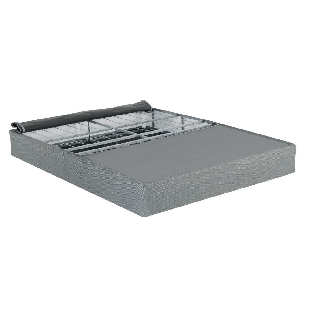 Dio 9 Inch Twin Folding Mattress Foundation Base Polyester Metal Frame By Casagear Home BM286447