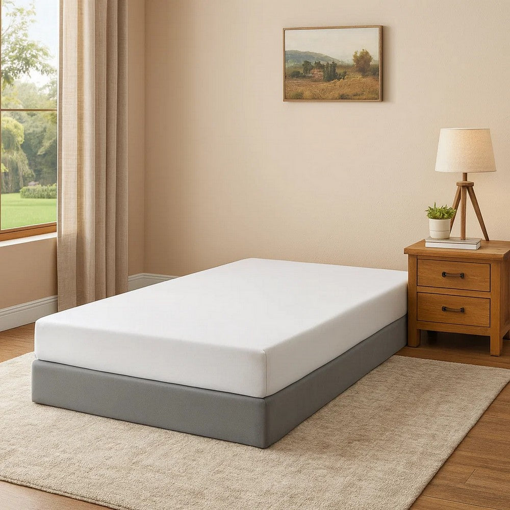 Dio 9 Inch Twin XL Folding Mattress Foundation Base, Polyester, Metal Frame
