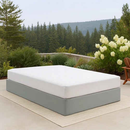 Dio 9 Inch Twin XL Folding Mattress Foundation Base, Polyester, Metal Frame