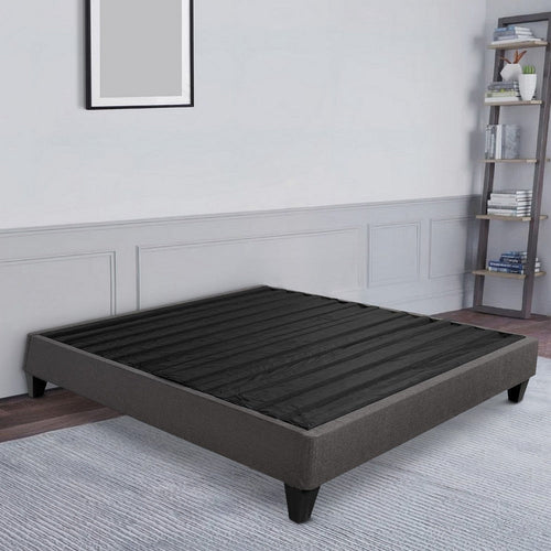 Tamy Bed Frame | California King | Platform | Dark Gray Linen
