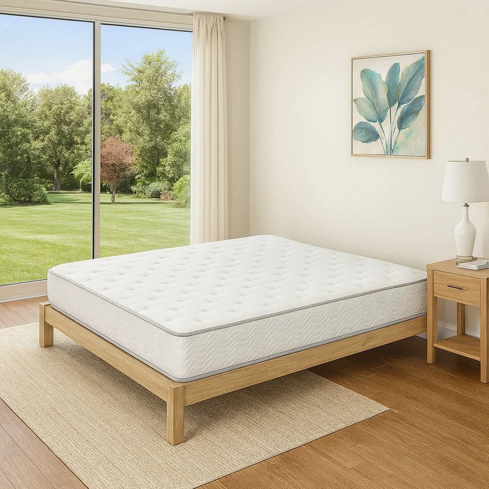 Irya 9 Inch King Size Mattress, Non Woven Soft Polyester, Pocket Coiling